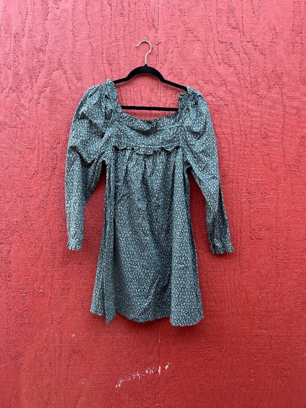 Serene dress -- Evergreen winter ditsy / M